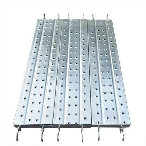 Galvanized hook steel planks laid side by side